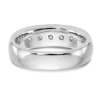 14K White Gold 5-Stone 5/8 carat Round Diamond Complete Channel Band