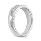 14K White Gold 5-Stone 5/8 carat Round Diamond Complete Channel Band