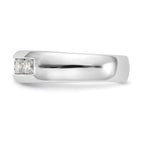 14K White Gold 5-Stone 3/4 carat Round Diamond Complete Channel Band