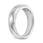 14K White Gold 5-Stone 3/4 carat Round Diamond Complete Channel Band