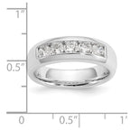 14K White Gold 5-Stone 3/4 carat Round Diamond Complete Channel Band