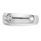 14K White Gold 5-Stone 1 carat Round Diamond Complete Channel Band