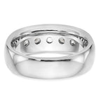 14K White Gold 5-Stone 1 carat Round Diamond Complete Channel Band