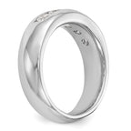 14K White Gold 5-Stone 1 carat Round Diamond Complete Channel Band