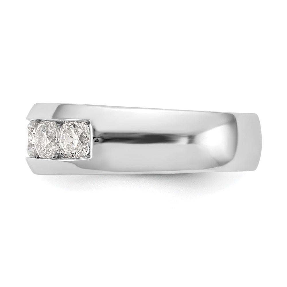 14K White Gold 5-Stone 1.2 carat Round Diamond Complete Channel Band
