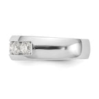 14K White Gold 5-Stone 1.2 carat Round Diamond Complete Channel Band