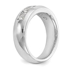 14K White Gold 5-Stone 1.2 carat Round Diamond Complete Channel Band