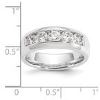 14K White Gold 5-Stone 1.2 carat Round Diamond Complete Channel Band
