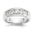 14K White Gold 5-Stone 1.2 carat Round Diamond Complete Channel Band