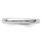 14K White Gold 5-Stone 1/10 carat Round Diamond Complete Channel Band