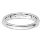 14K White Gold 5-Stone 1/10 carat Round Diamond Complete Channel Band