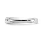 14K White Gold 5-Stone 1/6 carat Round Diamond Complete Channel Band