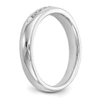14K White Gold 5-Stone 1/6 carat Round Diamond Complete Channel Band