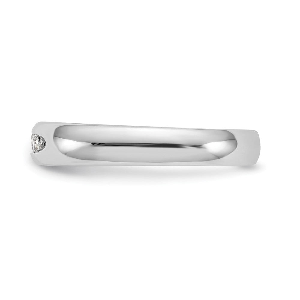 14K White Gold 5-Stone 1/5 carat Round Diamond Complete Channel Band