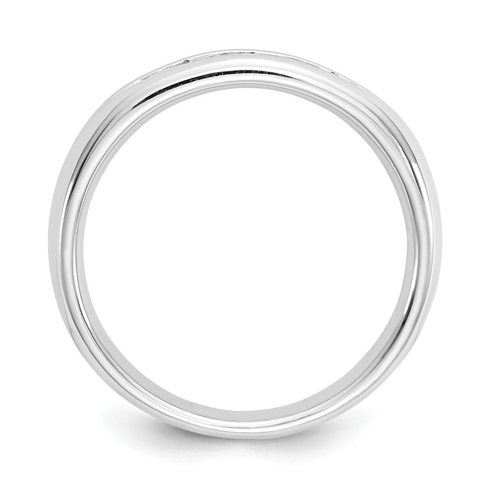 14K White Gold 5-Stone 1/4 carat Round Diamond Complete Channel Band