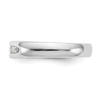 14K White Gold 5-Stone 1/4 carat Round Diamond Complete Channel Band