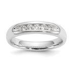 14K White Gold 5-Stone 1/4 carat Round Diamond Complete Channel Band