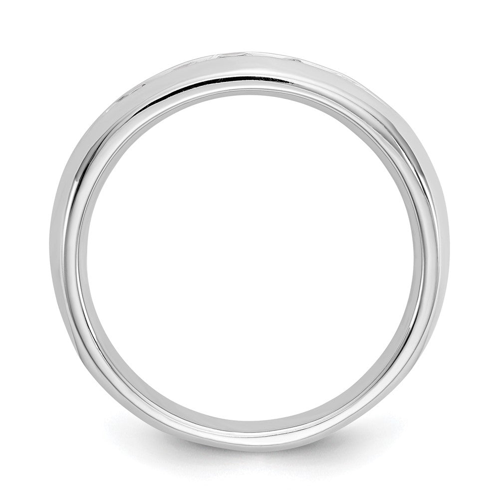 14K White Gold 5-Stone 1/3 carat Round Diamond Complete Channel Band