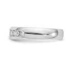 14K White Gold 5-Stone 3/8 carat Round Diamond Complete Channel Band