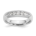 14K White Gold 5-Stone 3/8 carat Round Diamond Complete Channel Band