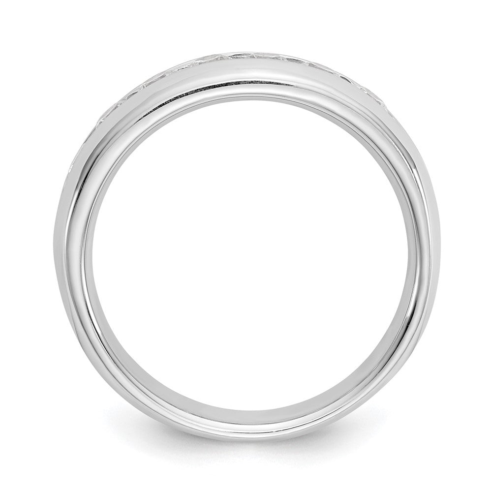 14K White Gold 5-Stone 1/2 carat Round Diamond Complete Channel Band