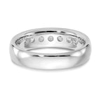 14K White Gold 5-Stone 1/2 carat Round Diamond Complete Channel Band