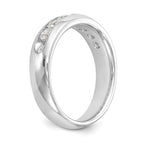 14K White Gold 5-Stone 1/2 carat Round Diamond Complete Channel Band