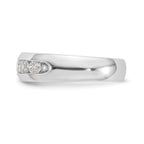 14K White Gold 5-Stone 5/8 carat Round Diamond Complete Channel Band