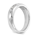 14K White Gold 5-Stone 5/8 carat Round Diamond Complete Channel Band