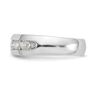 14K White Gold 5-Stone 3/4 carat Round Diamond Complete Channel Band
