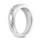 14K White Gold 5-Stone 3/4 carat Round Diamond Complete Channel Band