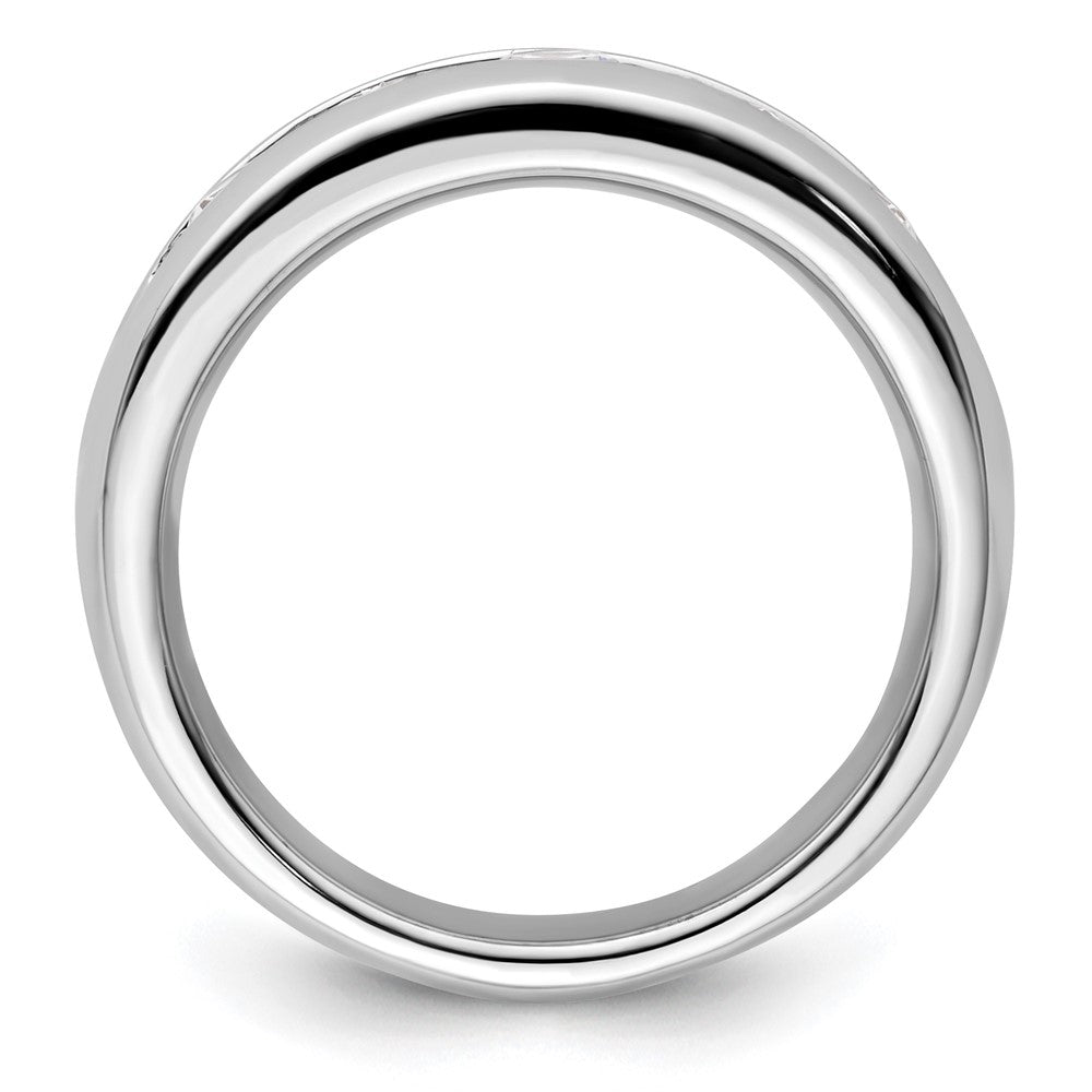 14K White Gold 5-Stone 1 carat Round Diamond Complete Channel Band