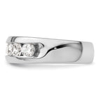 14K White Gold 5-Stone 1 carat Round Diamond Complete Channel Band