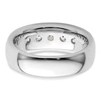 14K White Gold 5-Stone 1 carat Round Diamond Complete Channel Band