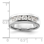 14K White Gold 5-Stone 1.2 carat Round Diamond Complete Channel Band