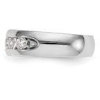 14K White Gold 5-Stone 1.2 carat Round Diamond Complete Channel Band