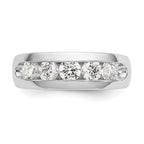 14K White Gold 5-Stone 1.2 carat Round Diamond Complete Channel Band