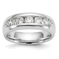 14K White Gold 5-Stone 1.2 carat Round Diamond Complete Channel Band