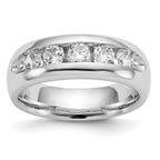14K White Gold 5-Stone 1.2 carat Round Diamond Complete Channel Band