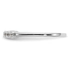 14K White Gold 5-Stone Shared Prong 1/4 carat Complete Round Diamond Band