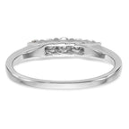 14K White Gold 5-Stone Shared Prong 1/4 carat Complete Round Diamond Band