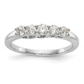 14K White Gold 5-Stone Diamond Band
