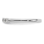 14K White Gold 5-Stone Channel-set 1/4 carat Complete Round Diamond Band