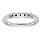 14K White Gold 5-Stone Channel-set 1/4 carat Complete Round Diamond Band