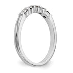 14K White Gold 5-Stone Channel-set 1/4 carat Complete Round Diamond Band