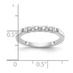 14K White Gold 5-Stone Channel-set 1/4 carat Complete Round Diamond Band