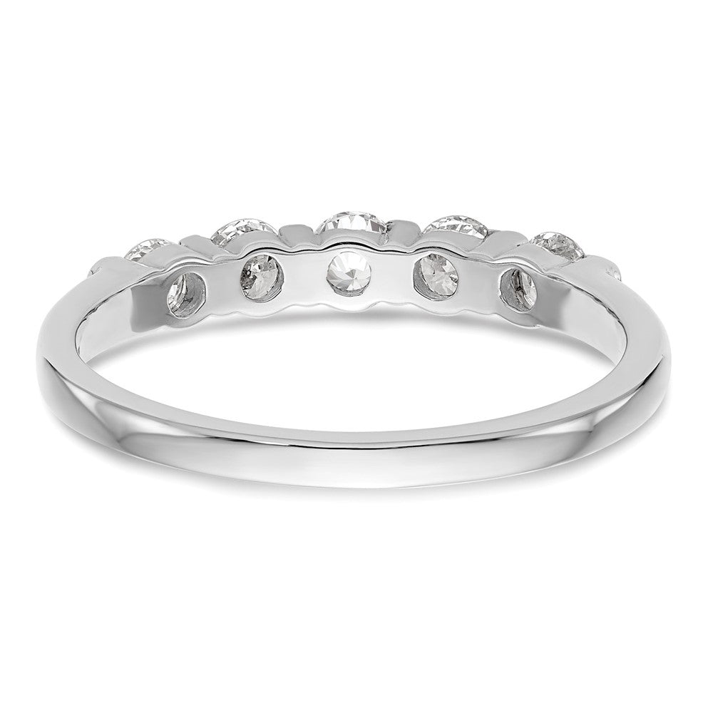 14K White Gold 5-Stone Channel-set 1/2 carat Complete Round Diamond Band