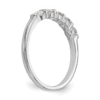 14K White Gold 5-Stone Channel-set 1/2 carat Complete Round Diamond Band