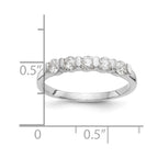 14K White Gold 5-Stone Channel-set 1/2 carat Complete Round Diamond Band