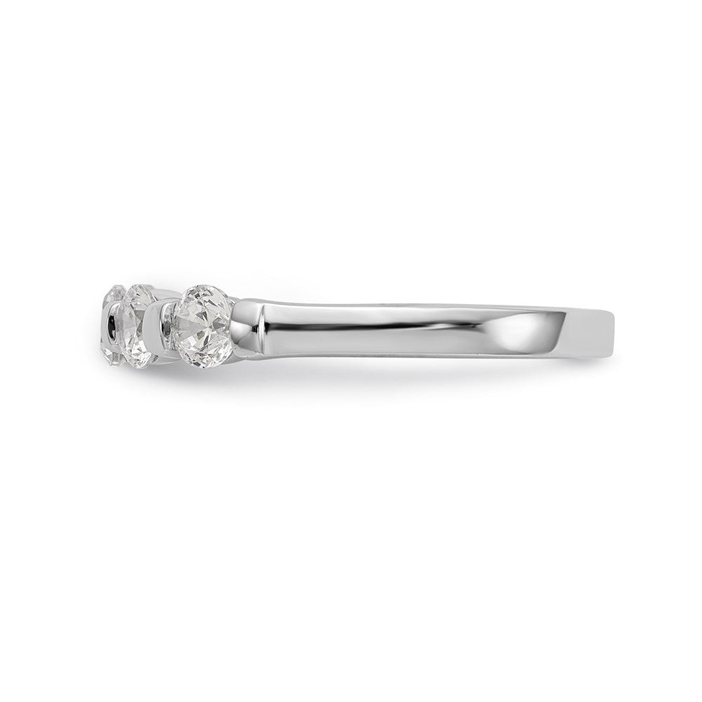14K White Gold 5-Stone Channel-set 3/4 carat Complete Round Diamond Band